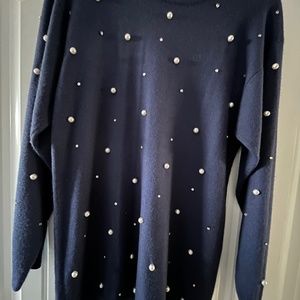 Principles navy wool tunic sweater